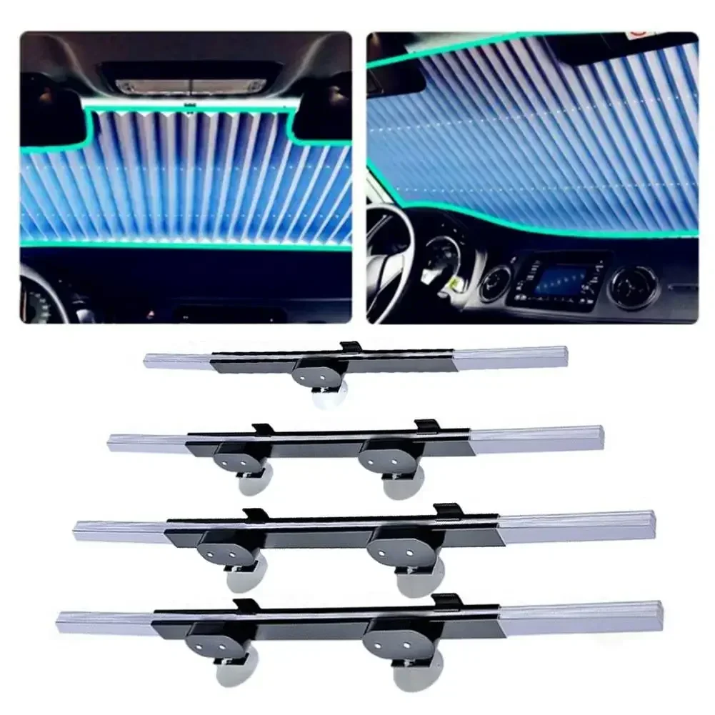 Car Windshield Folding Sunshade with Retractable Design Designed to Reduce Heat and Shield Vehicle Interior from Sun Exposure