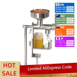 Stainless Steel Manual Oil Presser Machine Household Rapeseed Oil Pressing Machine Vegetable Sesame Oil Extracting Machine