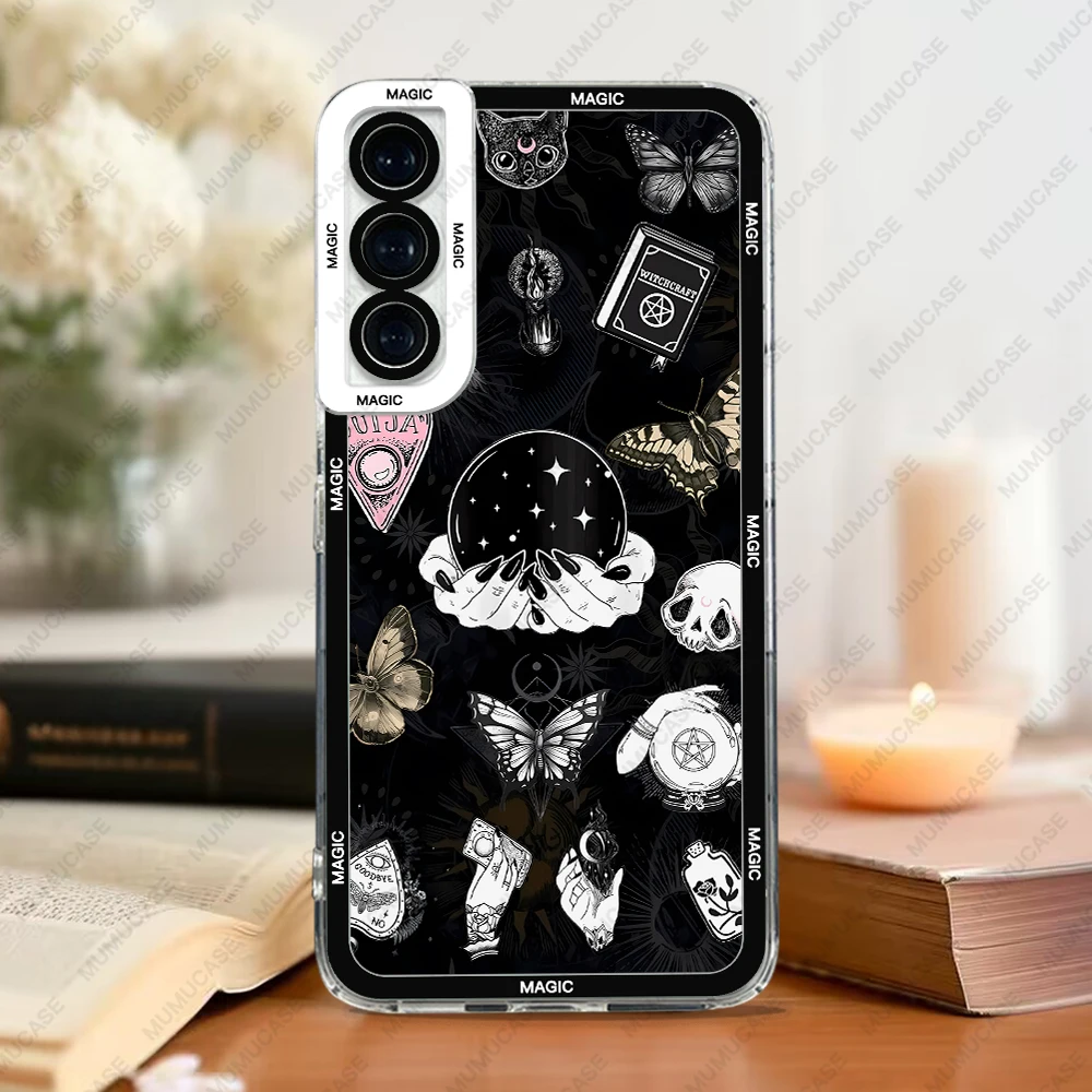 Case For Samsung Galaxy S24 S20 S21 FE S22 S23 Ultra A13 A32 A33 A50 A52 A53 A73 A54 A14 Soft Cover Witch Magic