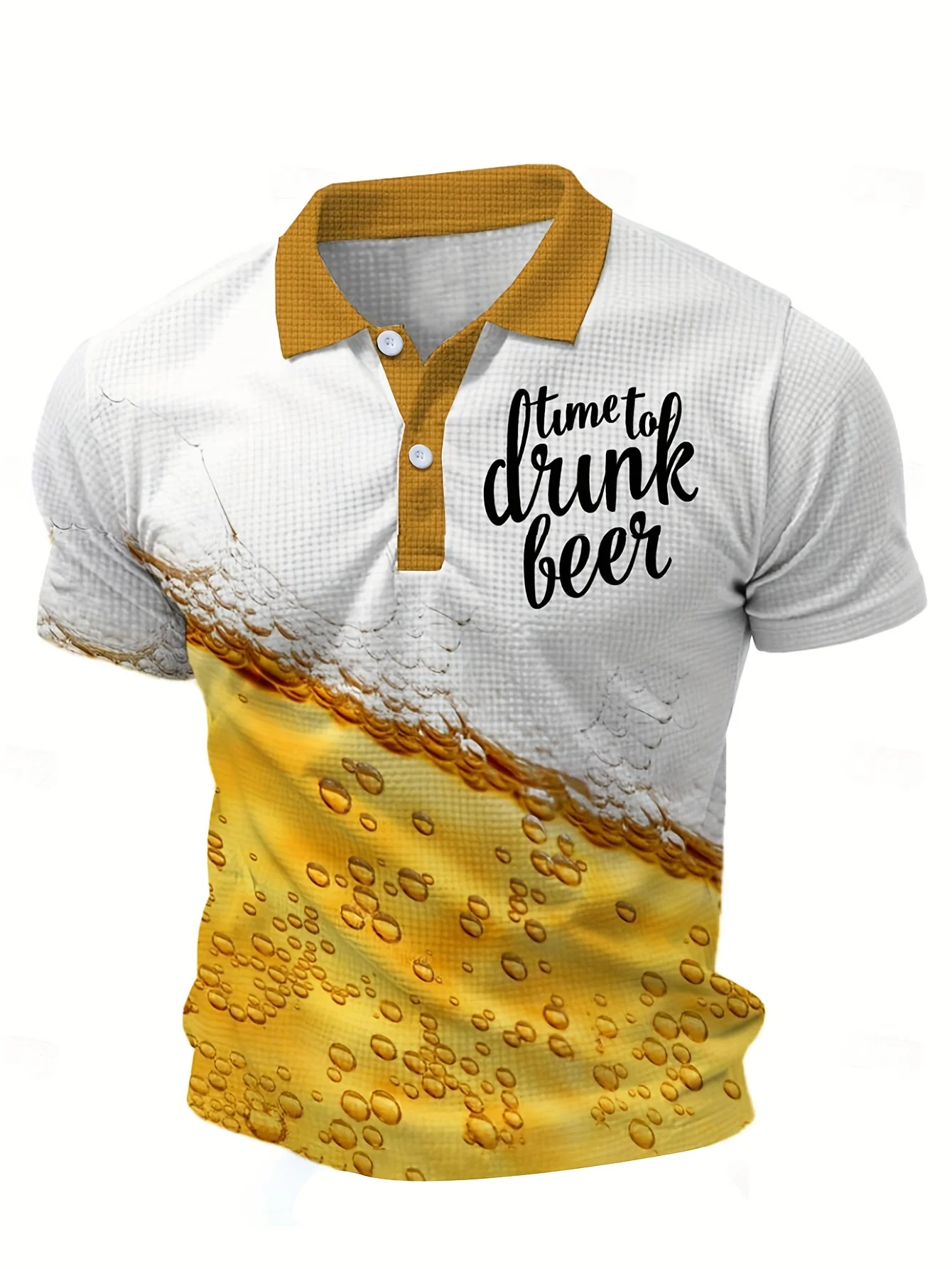 2026 Sommer Neuer Stil Herren Kurzarm-Poloshirt – Lässige Streetwear-Mode Bequem Atmungsaktiv 3D-Buchstabenmuster-Print