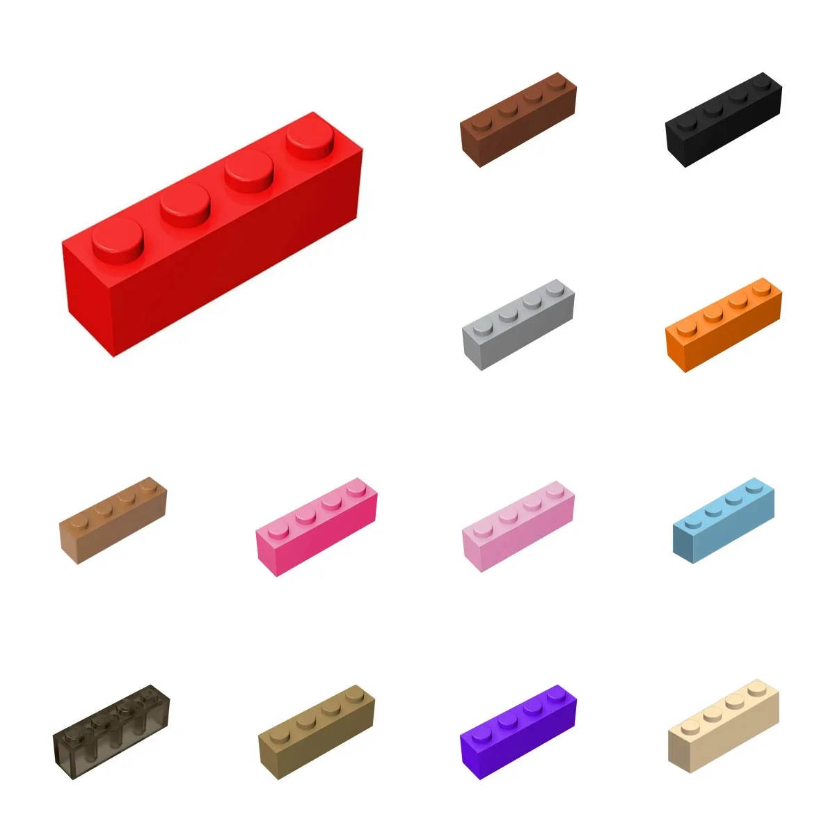 50 Stück 3010 1x4 Dots Dicke Bausteine Spielzeug für Technische Bauwerke Geschenk Kompatible Konstruktions-Zubehörteile DIY MOC – Detail 36