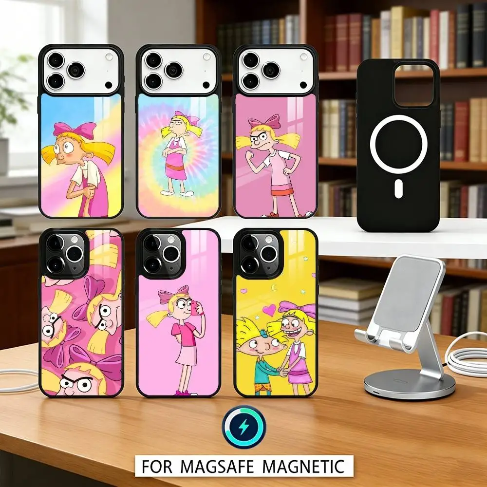 

1PC H-Hey A-Arnolds Phone Case For iPhone 17,16,15,14,13,12,Pro,Max For Magsafe Magnetic Wireless Charging
