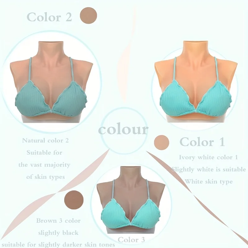Silicone Breast Forms for Transgender Crossdresser Drag Queen Cosplay - Plump Soft Shake Tight Fit Huge Fake Boobs