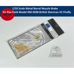 1/35 Scale Metal Barrel Muzzle Brake for Rye Field Model RFM RM-5038 British Sherman VC Firefly CYT148