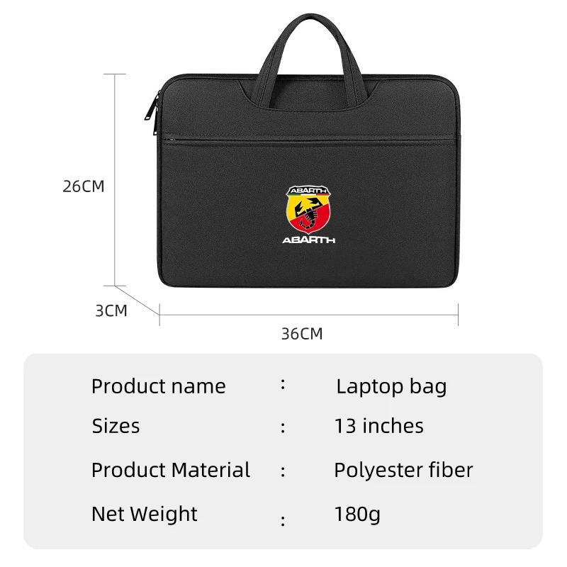 Fashionable Business Type Laptop Bag Portable Computer Bag Handheld Crossbody Bag For FIAT Grande 500 Abarth Tipo Freemont Doblo