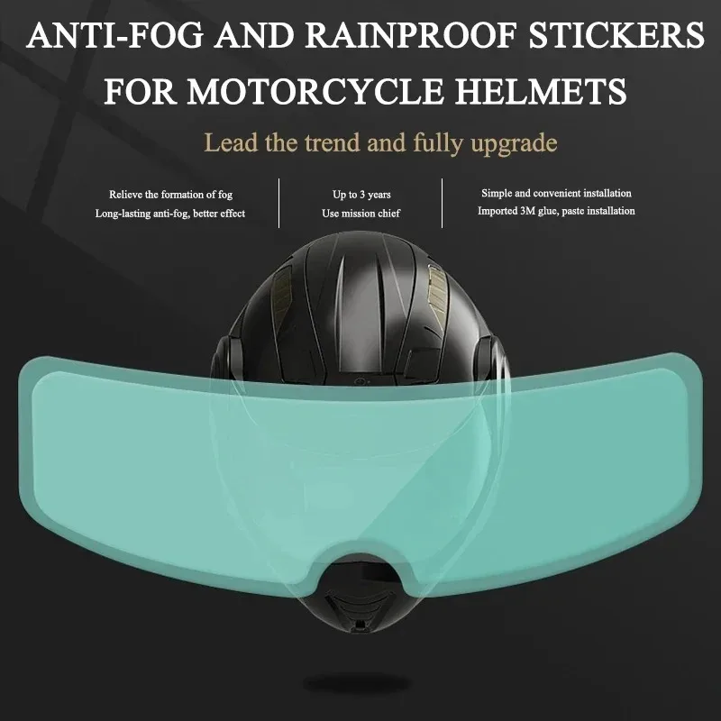 Motorcycle Helmet Mirror Rainproof Film Rainproof Anti Fog Sticker Universal High Definition Sticker Motorcycle Accessories