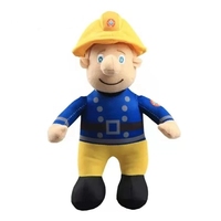 New Fireman Sam Plush Toy Firefighter Soft Stuffed Doll 25cm Figure Kids Xmas Gift