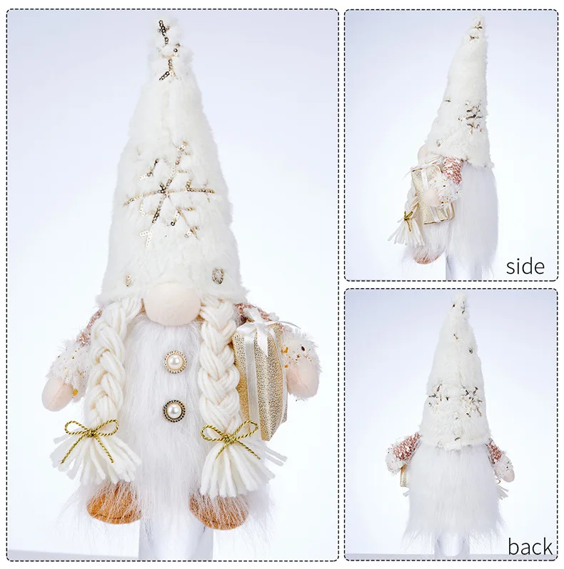 30cm Glowing Gnome Christmas Decorations 2026 Faceless Plush Dolls Elf Home Ornaments Navidad New Year 2027 Gift