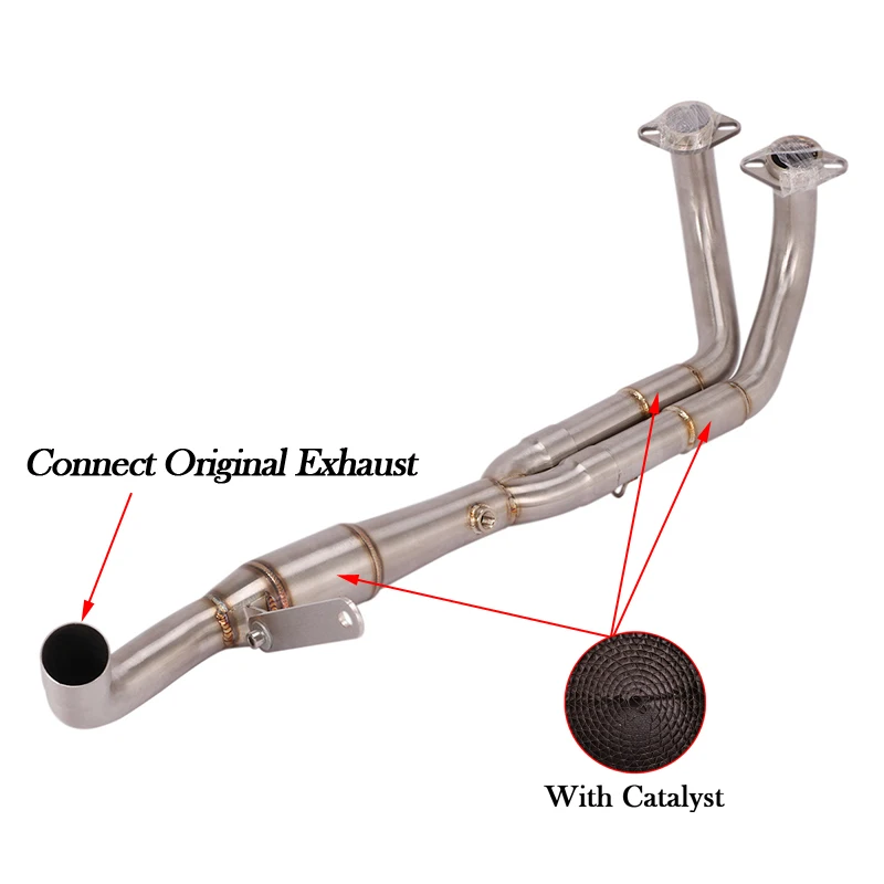 Slip On For BMW C600 Sport C650 GT 2012 - 2015 Motorcycle Exhaust Modify With Catalyst Front Link Pipe Moto 51MM Muffler Escape