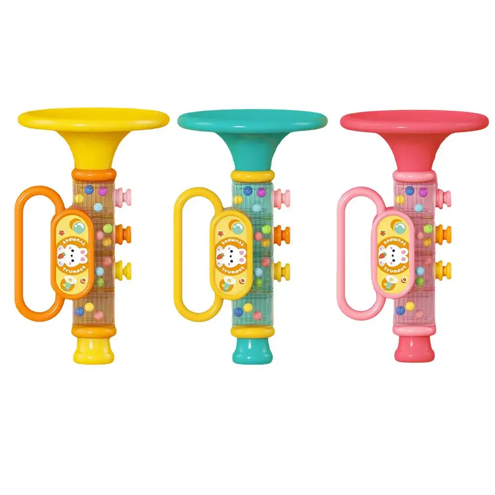 Musical Trumpet Toy Cute Mini Trumpet Cartoon Clarinet Kids Music Instruments Blow Horn & Noise Makers For Party Kids Event V7H1