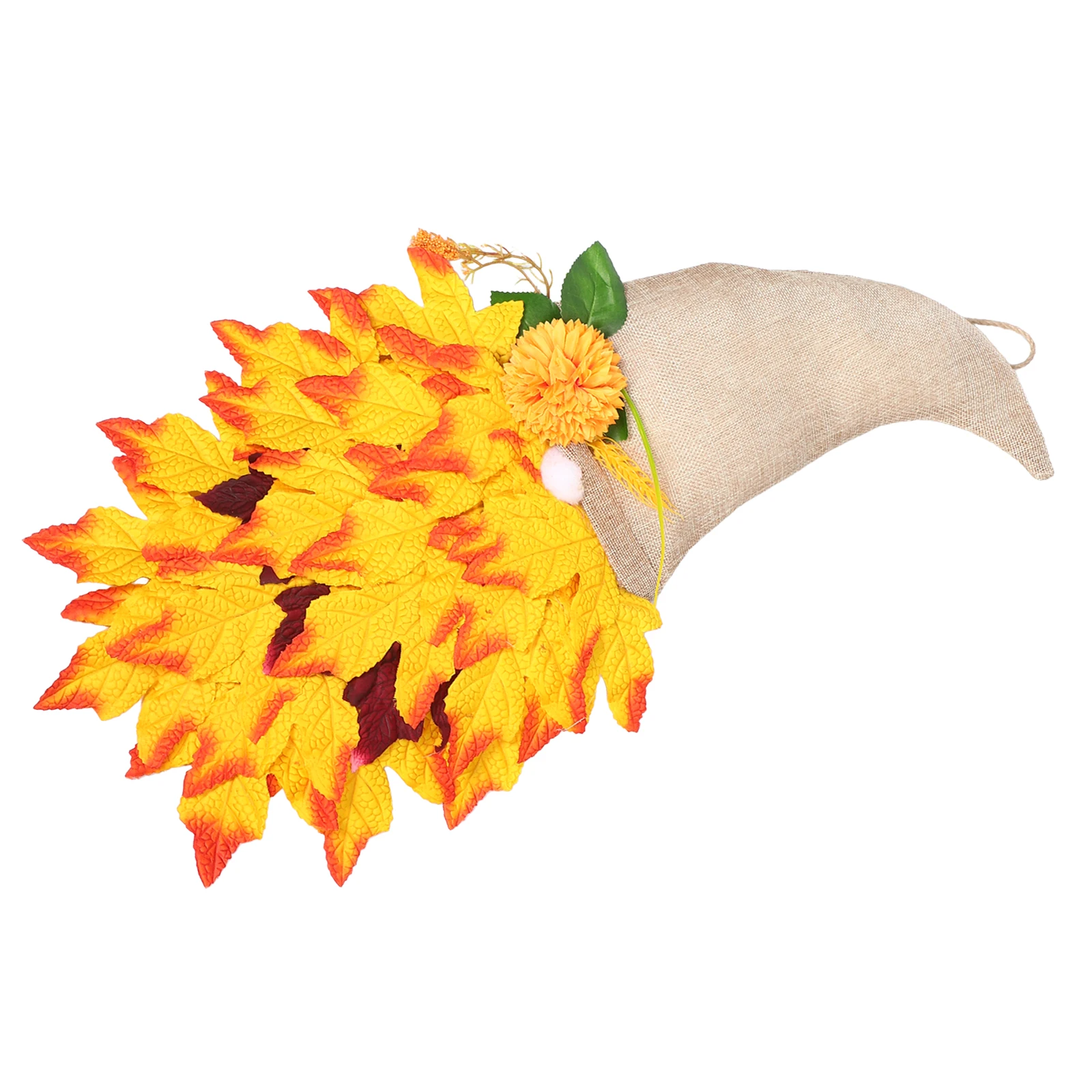 

Maple Leaf Decorative Wreath Autumn Gnome Hat Artificial Leaves Harvest Festival Thanksgiving Home Decor Fall Accessories Unique