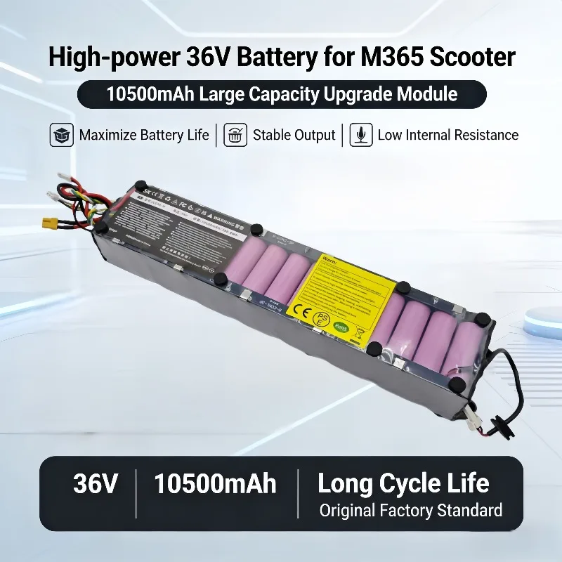 

Специализированное решение для длительной езды M365 Pro, высоковольтная батарея 36В 10500мАч, наслаждайтесь свободой передвижения.