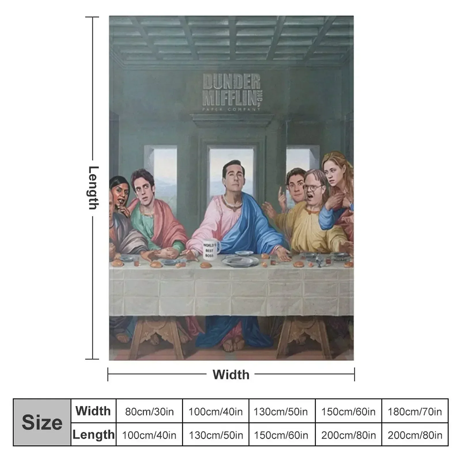The Last Supper Office Edition Throw Blanket couch cozy soft plush fuzzy picnic outdoor blanket