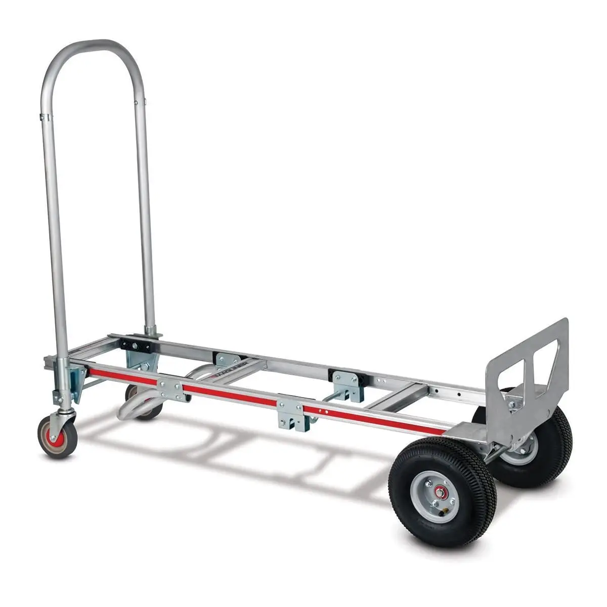 

500 lb Load Capacity Silver Aluminum Folding Heavy Duty Convertible Trolley