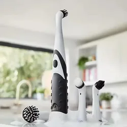 Cleaning brush, Sonic Scrubber, Cleaning Tool With 4 Brushes, Multifunctional Electric Cleaning Brush, Cleaning Tools, CleaningM