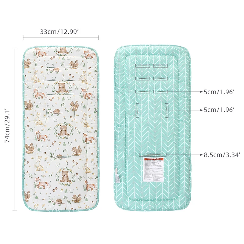 Komfortable Baumwolle Baby Kinderwagen Pad Vier Jahreszeiten Allgemeine Weiche Sitzkissen Kind Warenkorb Sitz Matte Kinder Kinderwagen Kissen Für 0-27M – Detail 7