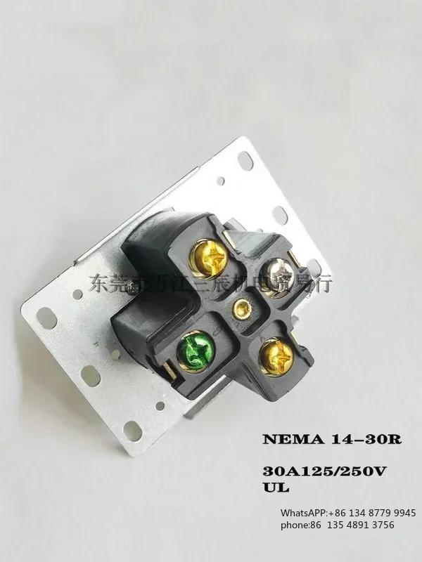 

American standard industrial socket NEMA 14-30R 30A125V/250V four-hole concealed UL NEME 14-30P.
