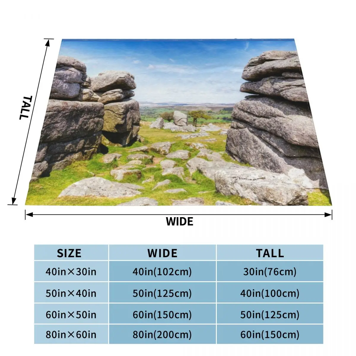 Dartmoor National Park, Devon, UK Throw Blanket Bed covers Flannel Blankets