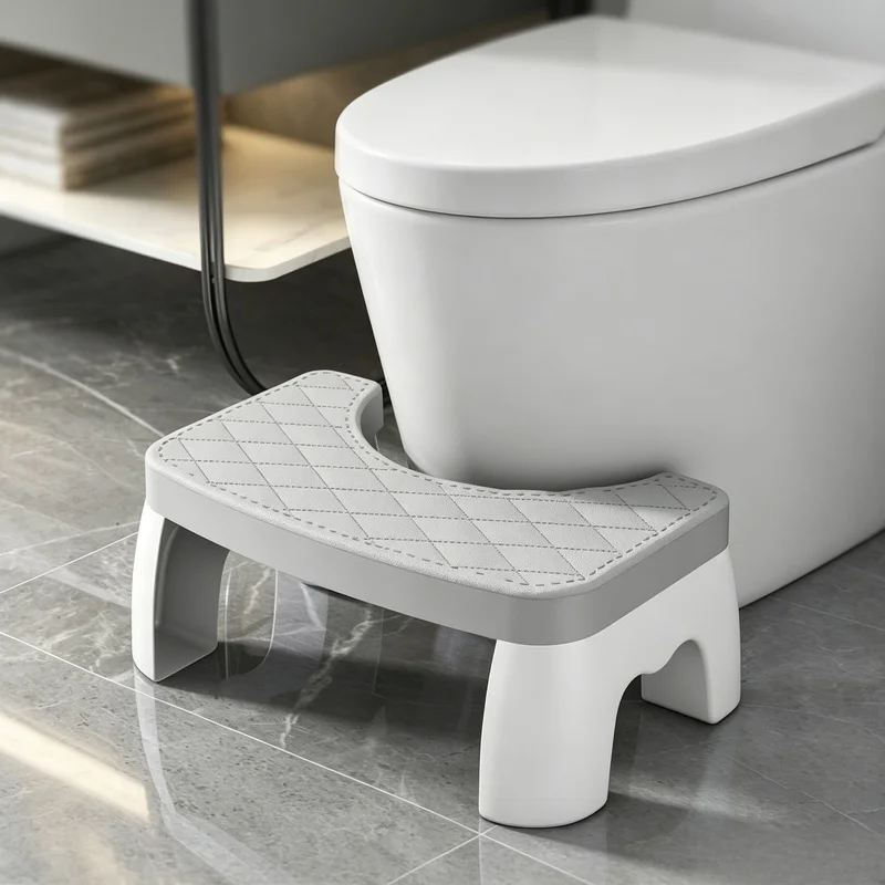 Anti‑Slip Toilet Foot Stool, Stable Squat Aid Footstool for Bathroom, Suitable for Adults & Kids Household Use