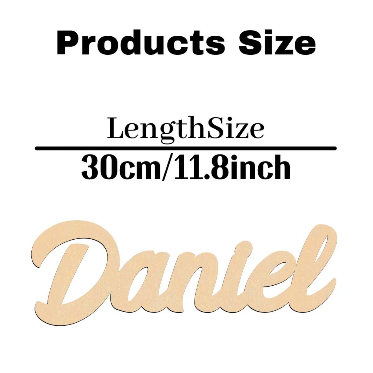 1 pezzo colorato Daniel esempio nome personalizzato materiale in legno placca in legno decorazione in legno legno non finito per dipingere o scintillante