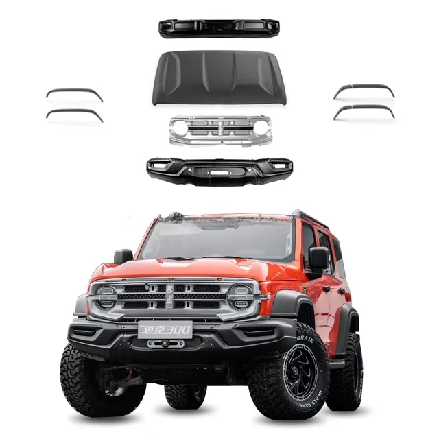 

2024 Hot Sale Upgrade Modification Car Accessories Grill Hood Bumper Suzaku Body Kit for GWM Tank 300custom