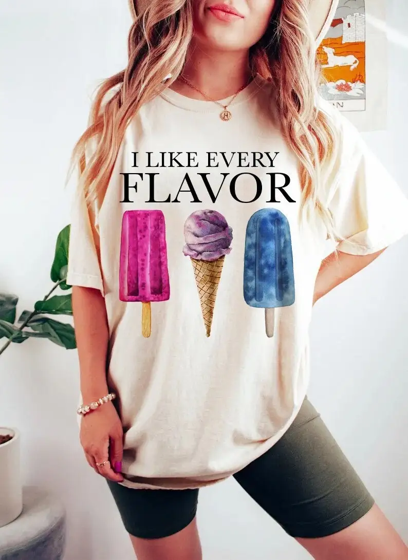 I like every flavor shirt subtle bisexual pride t bi tee icecream retro gift