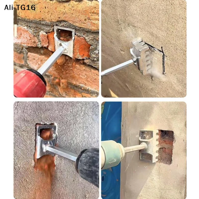 

【TG6】-1Pc Trapezoidal Teeth Concrete Hole Bit Rectangle Slot Tool Square Hole Socket Sloter Portable Square Hole Punch