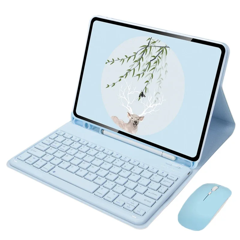 

Чехол с беспроводной клавиатурой для Samsung Galaxy Tab S10 Lite 10.9 дюймов 2025 SM-X400 SM-X406B с отсеком для стилуса, чехол-клавиатура Funda
