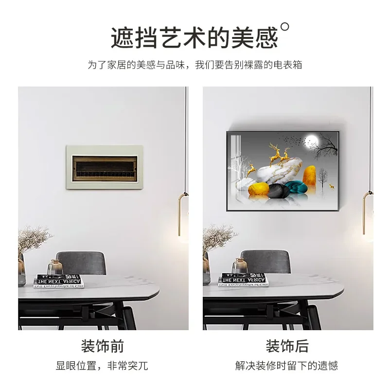 No-Drill Wall Decor - Scenic Electric Meter Box Cover Art for Power Switch & Distribution Box Concealment