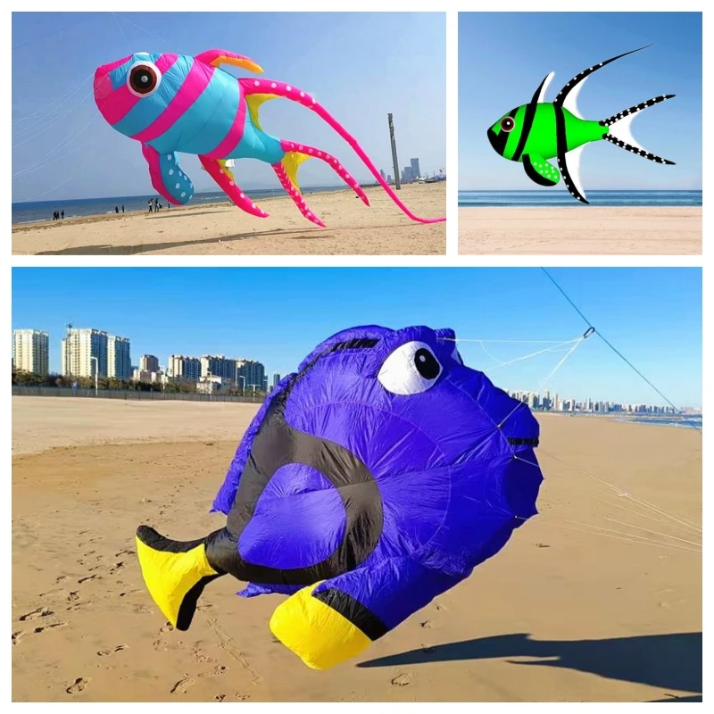 Large fish kites flying kites pendant kites windsocks 3d kites inflatable toy wind kite Outdoor toys professional kite parplan