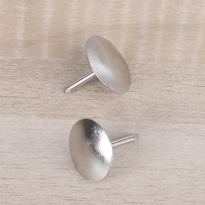 Y1UB 80x หมุดโลหะทนทาน Thumb Tack Pushpin Silver Thumbtack สำหรับบอร์ดประกาศ