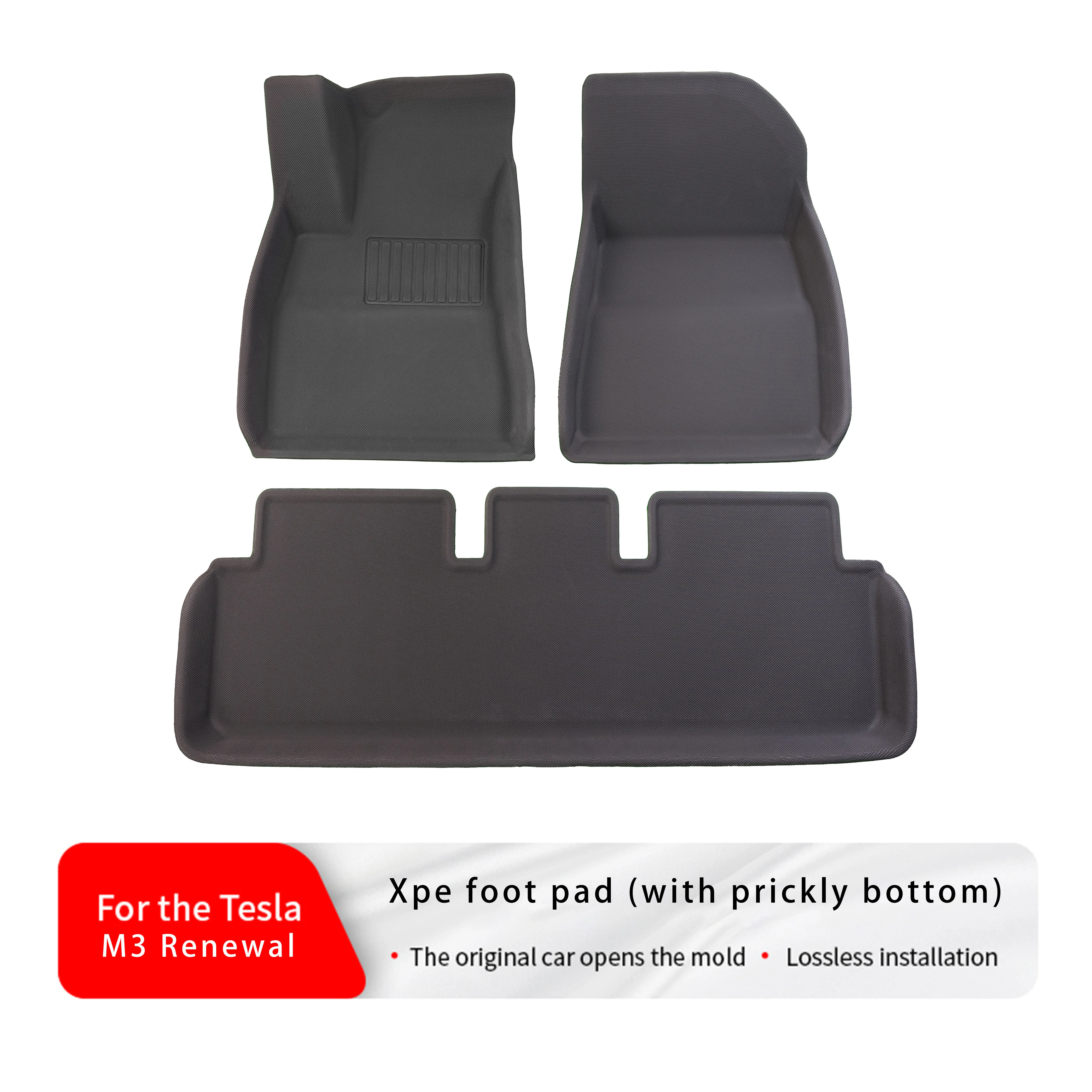 Suitable for Tesla 2024-2026 Model 3 highland 3 Xpe foot pads (with a prickly bottom)