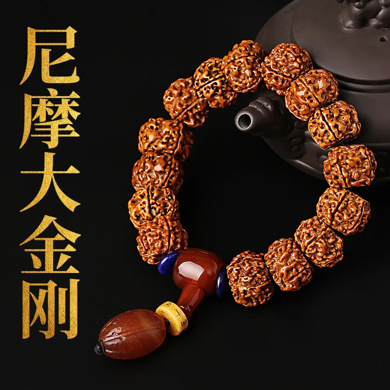 King Kong Bodhi National Style Advanced Bracelet Nepal Five or Six Small King Kong Burst Beads Men's and Women's Floor Red Beads