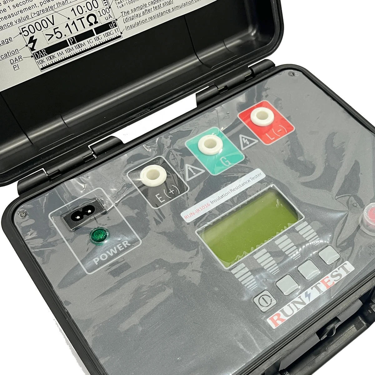 جهاز اختبار مقاومة العزل الرقمي Megohmmeter عالي الجهد 0.5kv 1kv 2.5kv 5kv 10kv #2