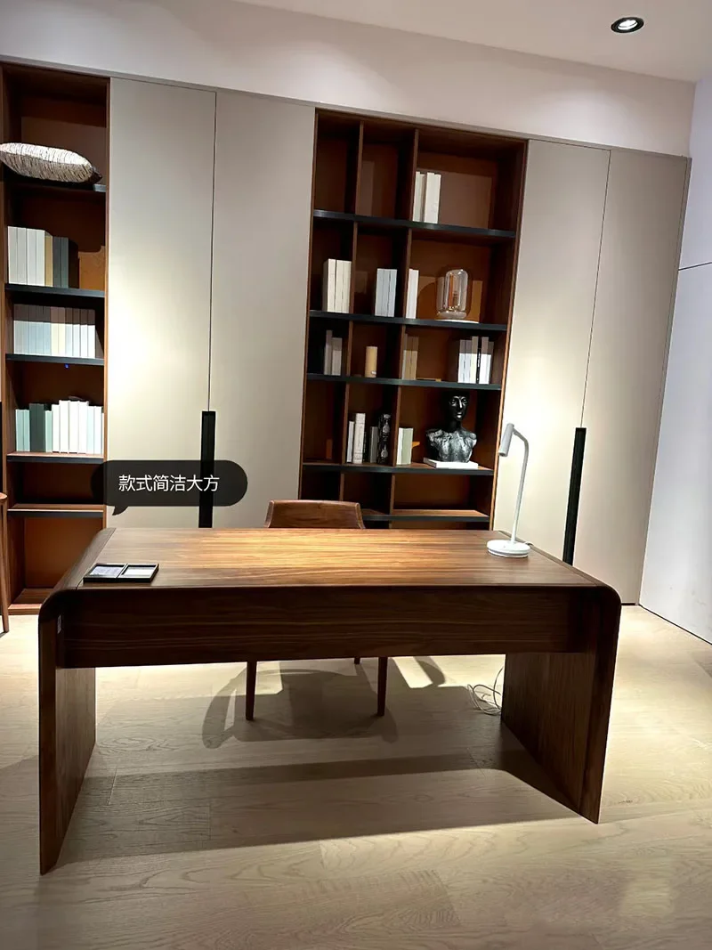 

wood modern simple study desk Nordic desk North American black walnut desk home solid