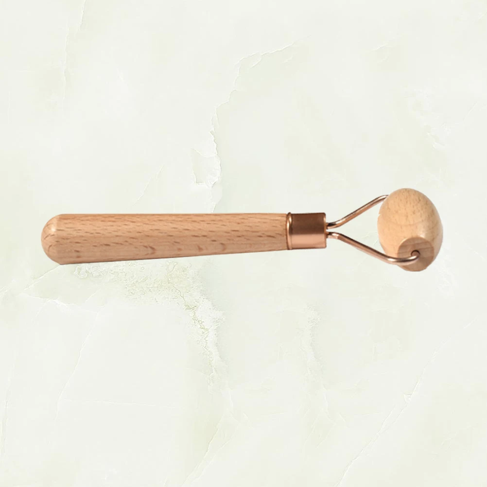 Rullo per massaggio viso in legno Strumento di bellezza multifunzionale per il rilassamento del viso Cura degli occhi e del collo Massaggiatore rotante in legno