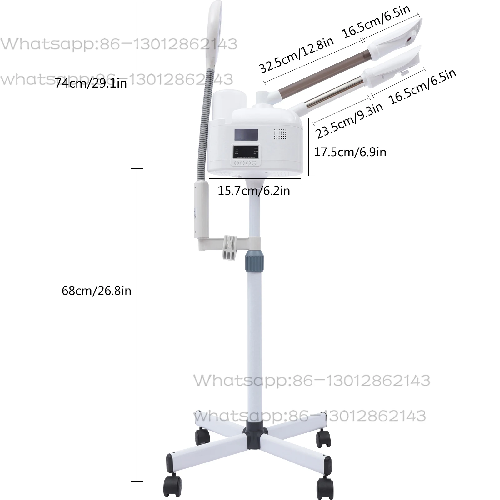 Professional three in one facial steam stove with hot and cold nozzles for deep cleaning
