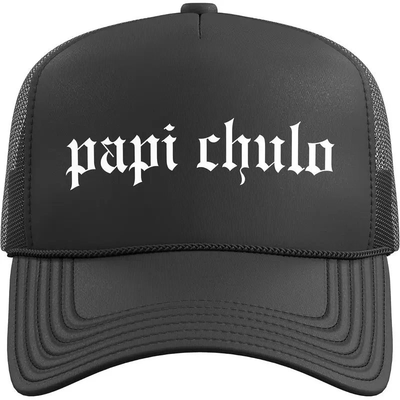 Papi Chulo - Funny Mexican Spanish Oldschool Pimp Daddy Trucker Hat with Adjustable Mesh Back