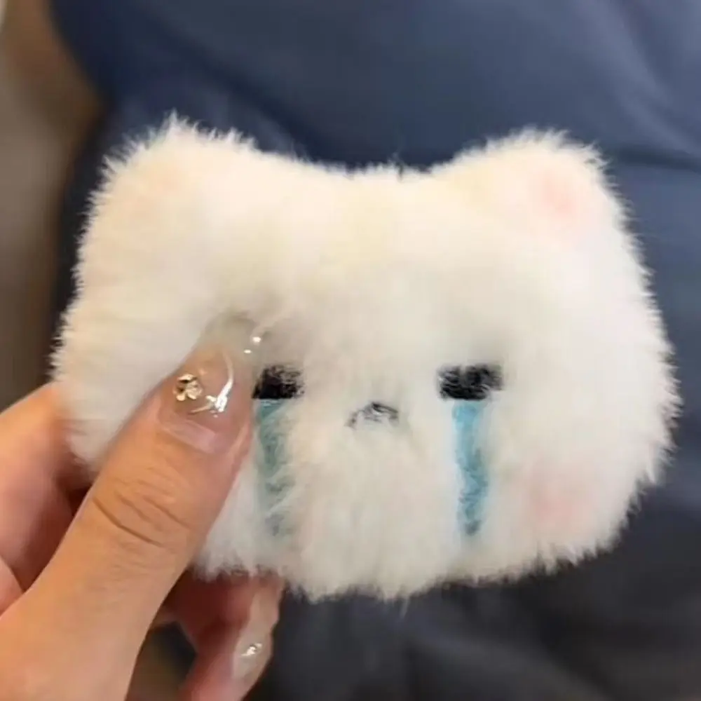 Funny Plush Rabbit Pendant Make A Sound Stuffed Doll Rabbit Keychain Hanging Ornament Couple Key Ring Bag Decoration