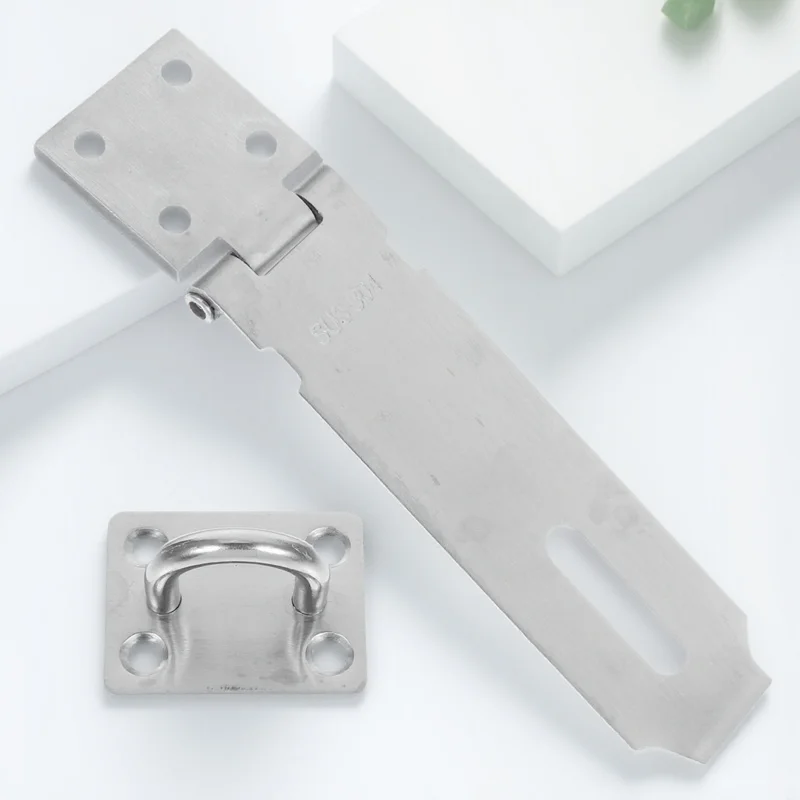 

1 set 1 Set Stainless Steel Door Hasp Latch Lock For Home Office Security Gate Window Cupboard Drawer Safety Locks Clasp Hasp