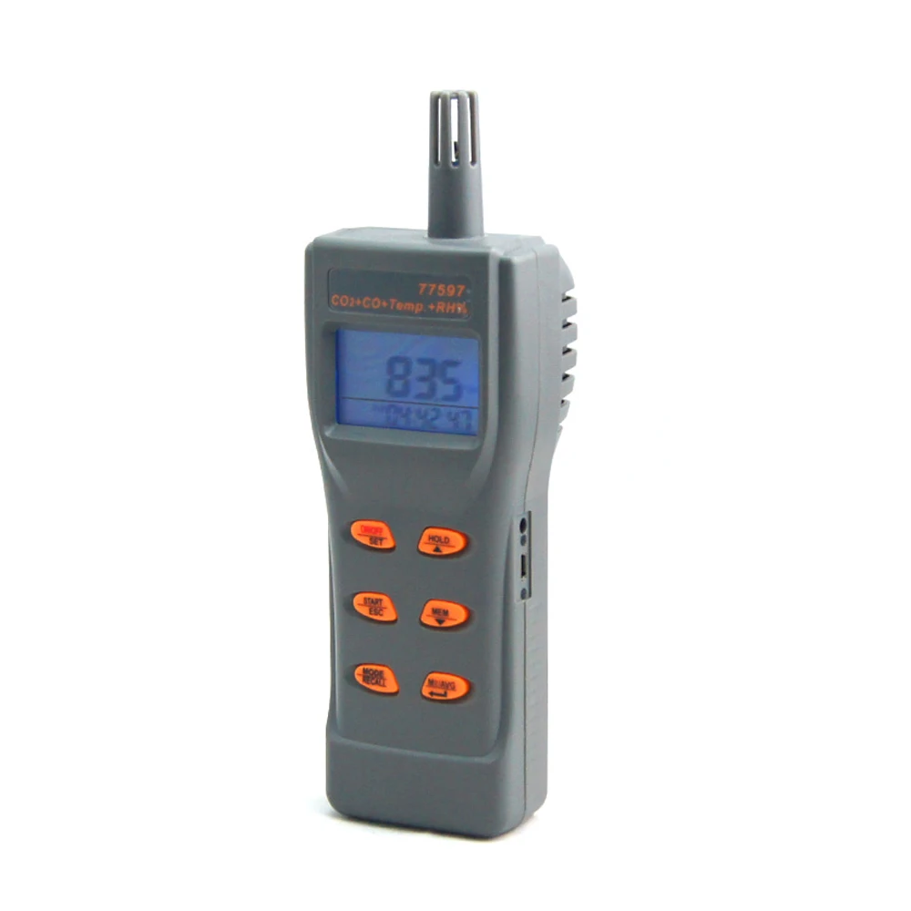 Monitor Gas A-l-a-r-m Detector Temperature Humidity Gauge Carbon Monoxide Analyzer  Dioxide Tester CO2 CO Meter