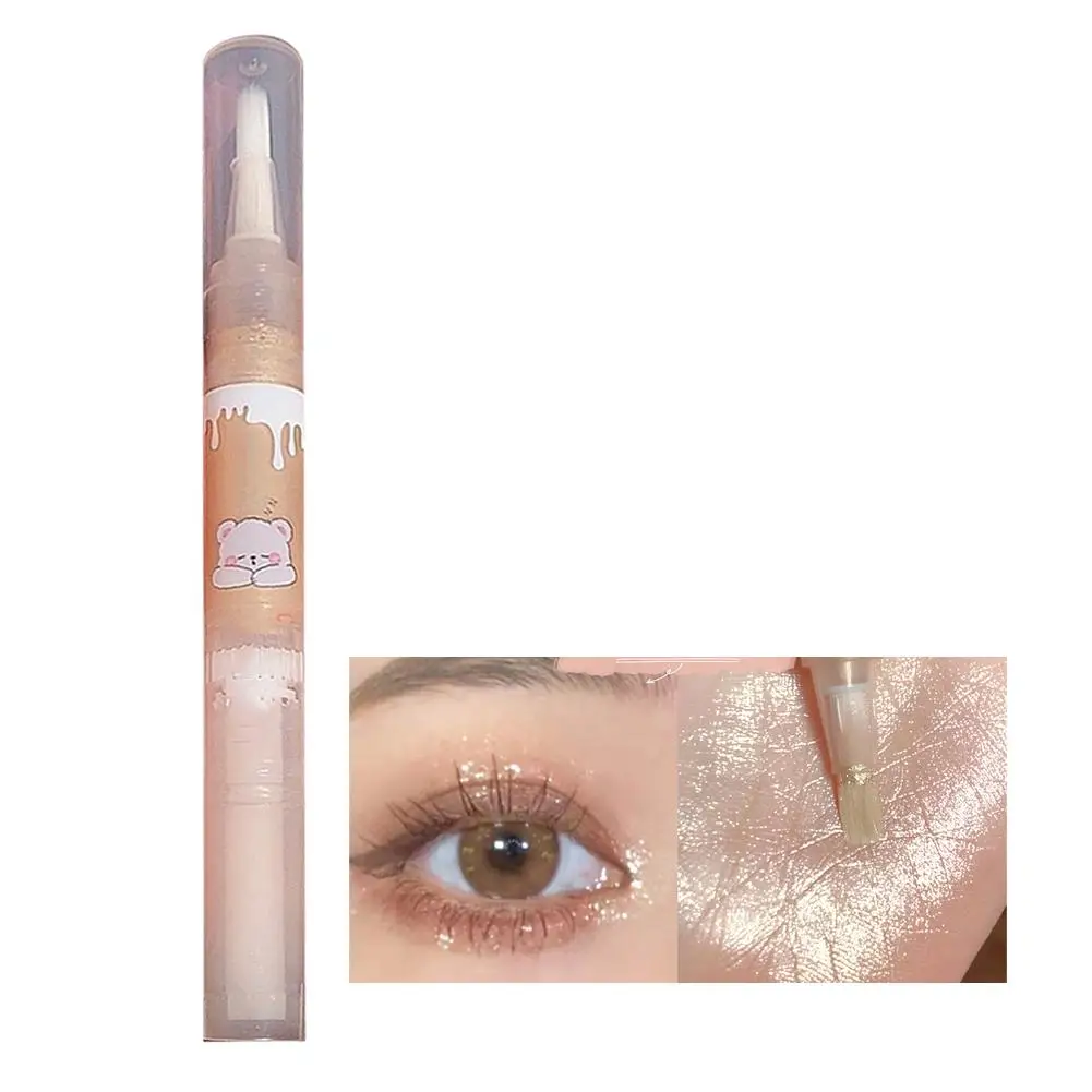 Stylo surligneur liquide scintillant pour les yeux, waterproof, durable, ombre brillante, ver à soie, eye-liner, E4S7