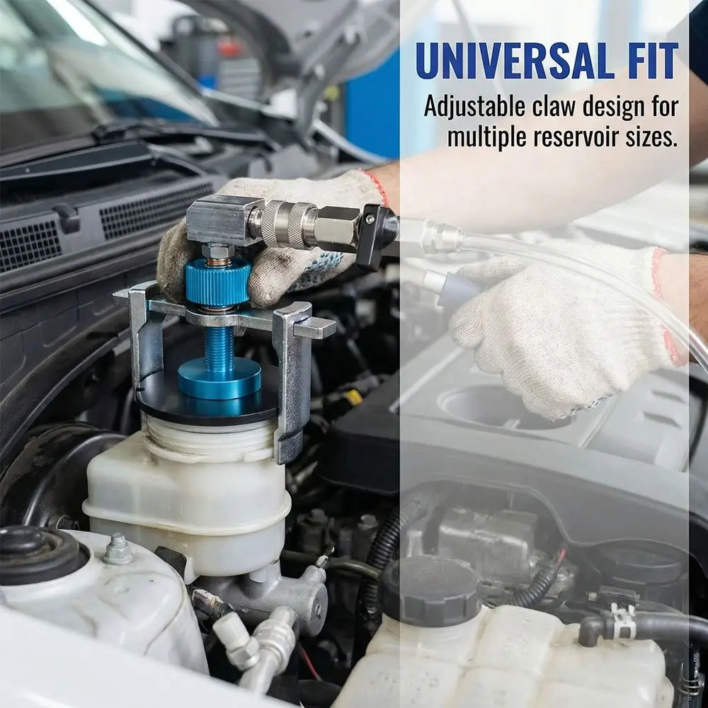 

Blue & Black Case Brake Clutch System Bleeder Tool Adapter Kit Master Cylinder Adapter Kit Universal Adapter Heat-resistant