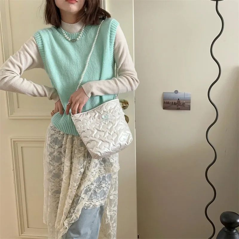 

Youda новая женская сумка через плечо из искусственной ткани, простая модная сумка через плечо с жемчужной цепочкой, маленькая повседневная вместительная сумка-тоут для покупок