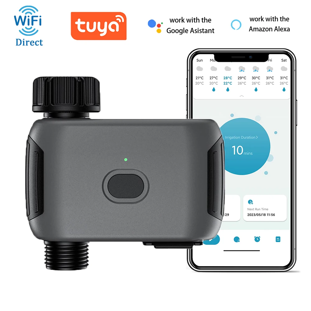 Insoma – minuterie d'arrosage Wifi, système d'irrigation automatique, télécommande, minuterie d'eau intelligente pour jardin, pelouse, robinet extérieur