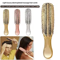 Japanese Premium Head Massager Scalp Brush Hair Massager Shampoo Brush Wet Plastic Detangling Brush Hair Cleaning Comb Rose Gold