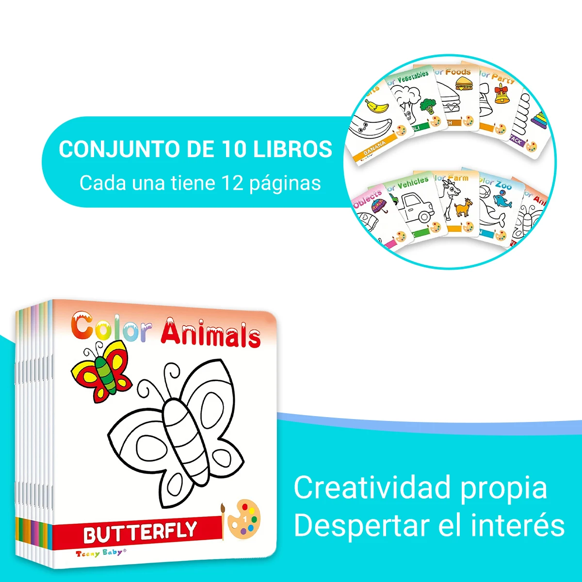 Colorful Animal Children's Coloring Books - Two options available, multi-field coloring books, educational and creative gifts