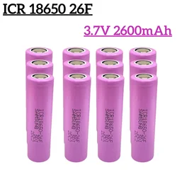 3.7V 2600mAh 18650 Battery For Samsung ICR18650 26F Lithium Lon Battery Replacement External Battery