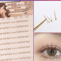 Glue-Free North Star Lower Lashes Individual Cluster False Eyelashes Sectional Self-Adhesive Realistic Natural False Eyelashes