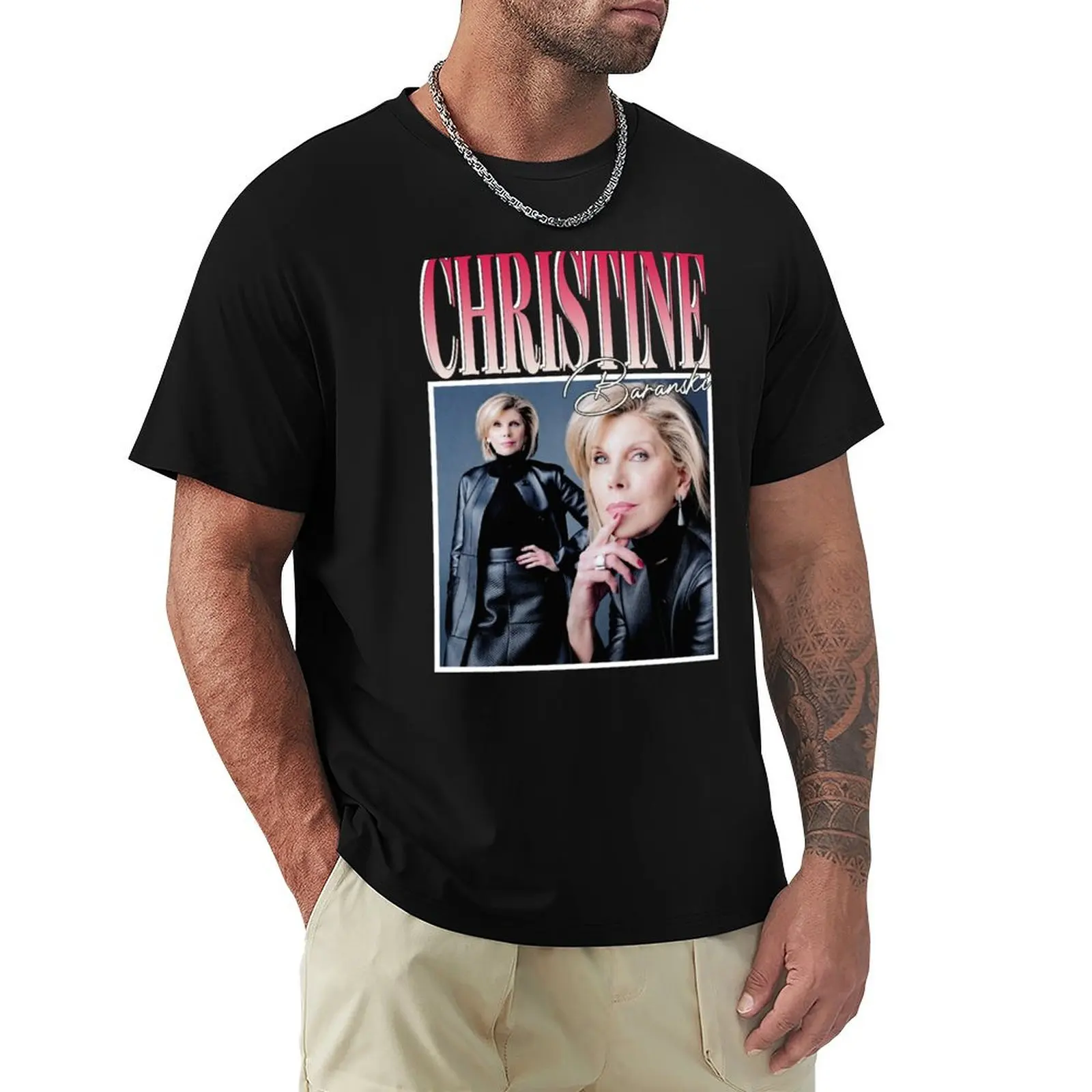 

Christine Baranski T-Shirt Luxury man customs design your own funny meme t-shirts graphic t shirt vintage Men's clothing